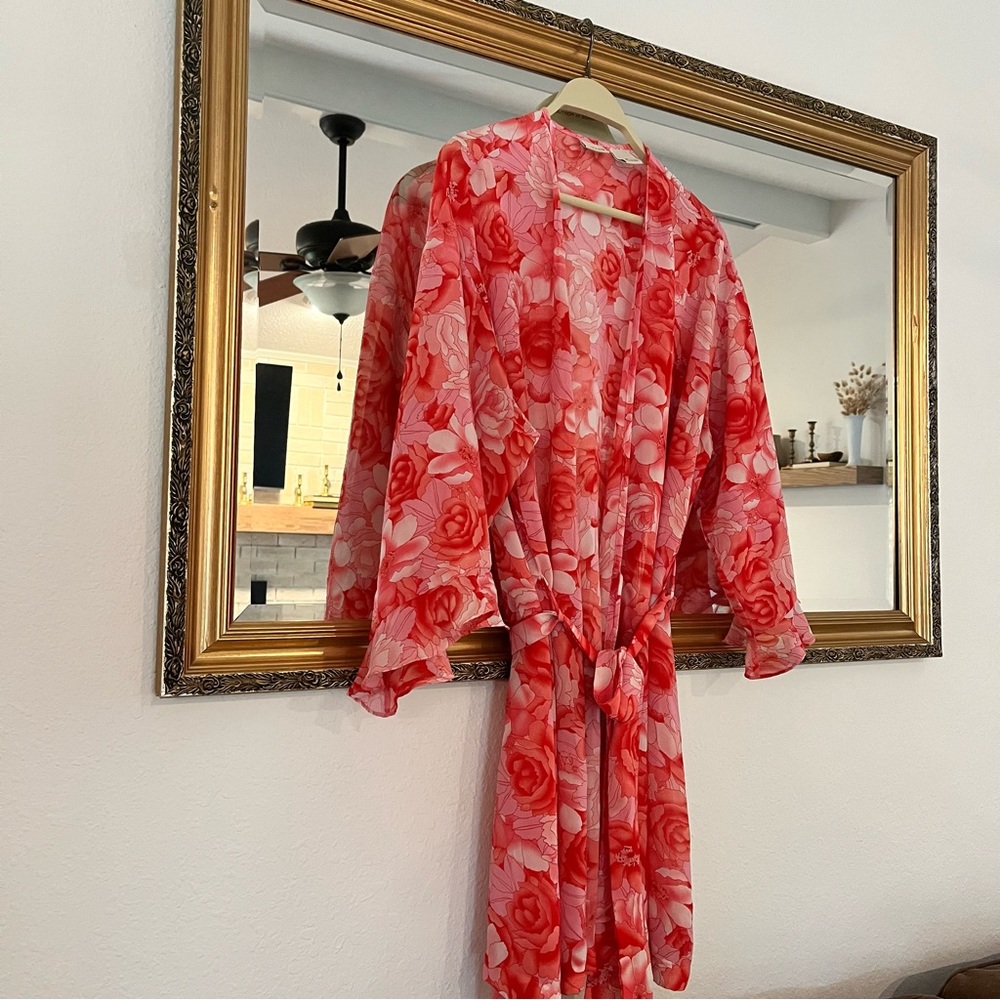 Vintage Floral Robe Murano Sleepwear Floral Robe Size Medium
